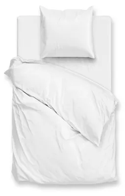 Produktbild von Zohome Percalle Bettbezug - 155x220 cm + 1 Kissenbezug 80/80 cm – 100% Baumwoll-Perkal – Hochwertige Bettwäsche mit motiv – Weich - Atmungsaktiv und Hautfreundlich – inkl. 80x80 cm Kissenbezug – Weiß
