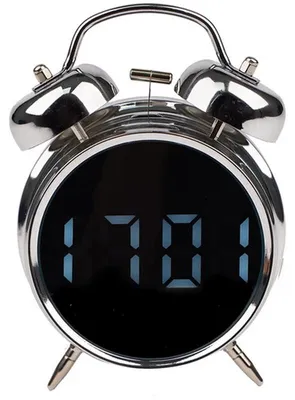 Produktbild von Izoxis 26337 Digitale LED-Uhr im Retro-Wecker-Stil, silberfarben