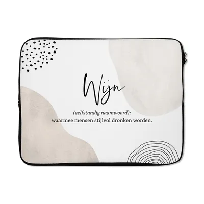 Produktbild von MuchoWow® Laptop Hülle 15 Zoll Zitate - Sprichwörter - Wein - Wein - Definition - Wörterbuch Laptoptasche - Laptoptasche - Sleeve - Rundum-Schutz