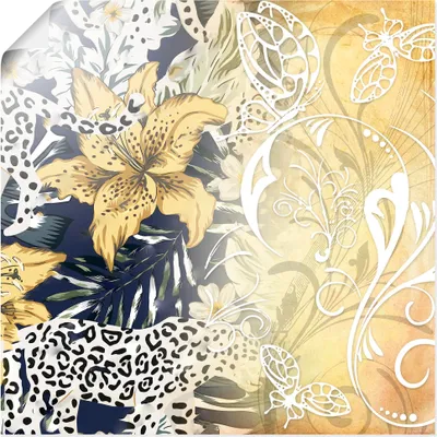 Produktbild von ARTland Poster Blume, Illustration Größe: 100x100 cm