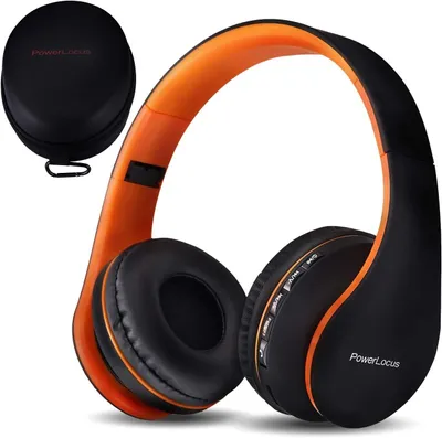 Produktbild von Wireless 5.0 Bluetooth Kopfhörer Over-Ear, Over Ear Kopfhörer mit mikrofon, Verbesserte Stereo Bass-Sound, Faltbare Kopfhörer für iPhone,Android,PC