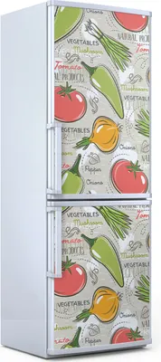 Produktbild von Magnete Dekorative - 70 cm x 190 cm - Küche - Magnetmatte Kühlschrankmagnete - Tomate Zwiebeln Paprika