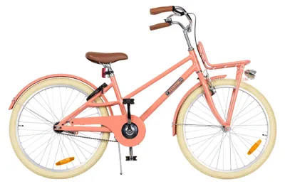Produktbild von Aventuri Urban Aluminium Mädchenfahrrad 24 Zoll, Kinderfahrrad für 8 bis 12 Jahre, Mit Seitenständer, Lachsrosa