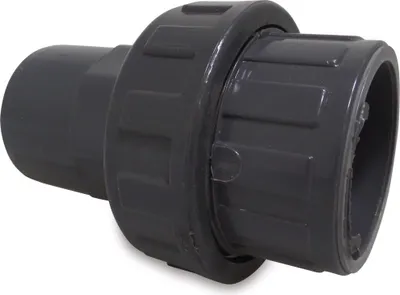 Produktbild von Mega Verschraubung PVC-U 50 mm Klebemuffe x Stutzen 10 bar, grau