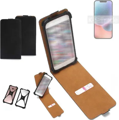 Produktbild von K-S-Trade Handyhülle Schutzhülle kompatibel mit Apple iPhone 14 Plus Hülle Case Cover Flip Style Bumper schwarz 1x