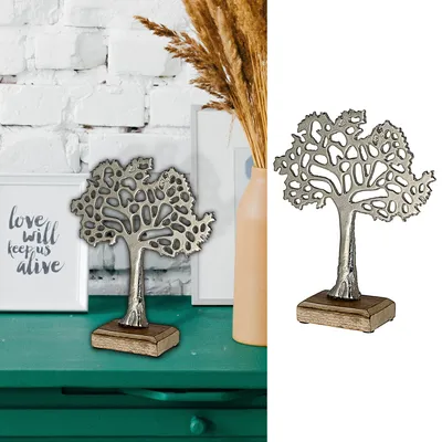 Produktbild von Cepewa Baum des Lebens - dekorative Figur - Silber - 30 cm