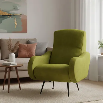 Immagine prodotto di Lasnigo - Poltrona, 70x100x98h cm Verde, Braccioli Italy