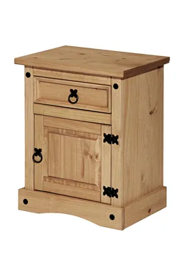Produktbild von SIT Möbel Nachtkommode | 1 Schublade, 1 Tür | Kiefer massiv | Honigfarben | B 53 x T 38 x H 67 cm | 19000-97 | Serie NACHTKOMMODE