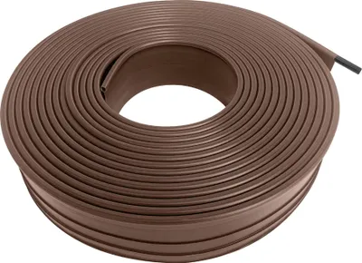 Produktbild von JOIEYOU Rasenkante Beeteinfassung Kunststoff 10m Gartenumrandung Streifen Design Beetumrandung mit 30 Bodennägel Rasenkantenrollen, Flexible Schneidebar Gartenpalisade (Schwarz)