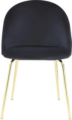Produktbild von 2er Set MELBOURNE Stühle - Velours und Metall in Gold - schwarz