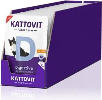 Produktbild von Kattovit Vital Care Digestive Huhn - Frischebeutel Nassfutter 24 x 85 g