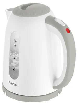 Zdjęcie produktu dla Concept RK2335, 1,7 l, 2200 W, Szary, Biały, Plastik, Wskaźnik poziomu wody, Zabezpieczenie przed przegrzaniem