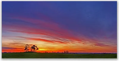 Produktbild von Tulup Leinwand-Bilder 120x60 Wandbild Canvas Kunstdruck Landschaft Feld Bäume Natur