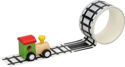 Image de Train en bois avec ruban routier, 8mtr