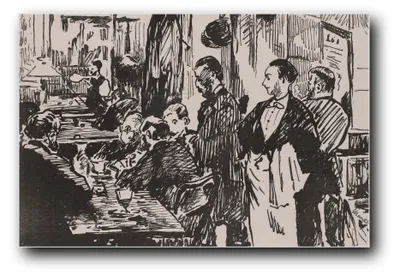 Produktbild von Kunstdruck „Im Café“ von Édouard Manet – 60 x 90 cm – ungerahmt