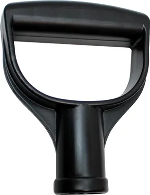 Produktbild von D-Griff Kunststoff D-Schiebegriff Spatengriff für Schneeschieber Holzstiel Aluminiumstiel Spatel - Größe: 28 mm Schwarz - Menge: 1