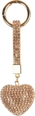 Produktbild von Clayre & Eef Schlüsselanhänger Herz 4x3x13 cm Goldfarbig Kunststoff