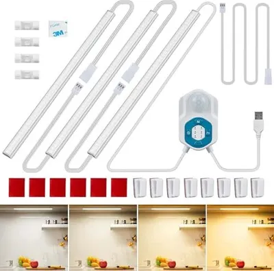 Produktbild von Unterbauleuchte Küche Led treppenbeleuchtung mit bewegungsmelder,USB-Betrieb,Bewegungsmelder Licht für Kleiderschrank,Treppe,Küche