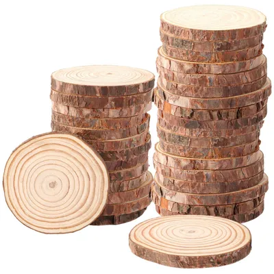 Produktbild von Solidchoice – 35 Holzscheiben für kreatives Basteln, 9-10 cm