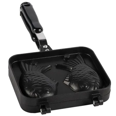 Zdjęcie produktu dla JYA02282NonStick  Waffle Cake Maker Pan z 2-stronną formą w kształcie ryby ze stali nierdzewnej