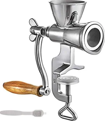 Obrázek produktu pro Ruční mlýnek na kávu z nerezové oceli s dřevěnou rukojetí a ruční klikou
