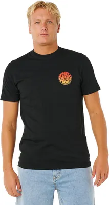 Image de T-shirt Rip Curl pour homme WETTIE PASSAGE ICON TEE, taille : L, couleur : noir