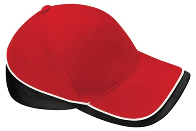 Immagine prodotto di Beechfield - Cappellino da baseball "Teamwear Competition" LT1157 (taglia unica) (rosso/nero/bianco)