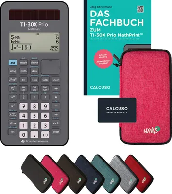 Produktbild von TI-30X Prio MathPrint inkl. Schutztasche Pink & Fachbuch (80 Seiten, DIN A5) – Wissenschaftlicher Rechner – Smart Set