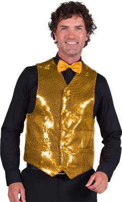 Produktbild von T0978-1400-S gold Herren Pailletten Weste Show Kostüm Gr.S