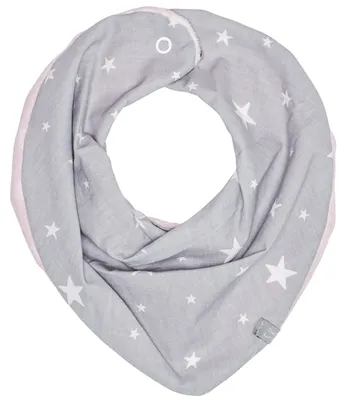 Immagine prodotto di Bavaglino Stella - 20 x 25 cm - Grigio/Rosa | by SEVIRA KIDS