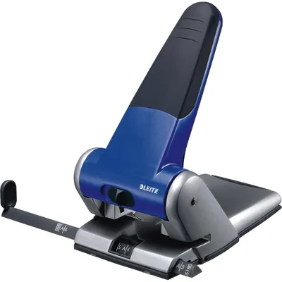 Produktbild von Leitz Registraturlocher 51800035 max. 65Blatt Aluminium blau