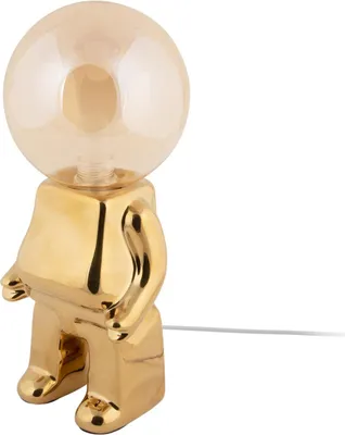 Produktbild von Leitmotiv - Tischleuchte Ross Led - Gold - 12x12x27cm Tischlampe - Nachttischlampe, Wohnzimmer, Schlafzimmer