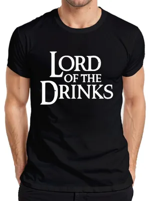 Immagine prodotto di Maglietta da uomo Lord of the Drinks Beer Saying Lord of the Rings Parody Party Bar, nero, XL