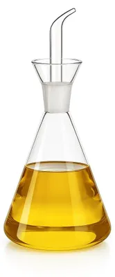 Productafbeelding van Lekdichte glazen fles voor olijfolie, azijn, salades en barbecue, kookoliecontainer met 125 ml