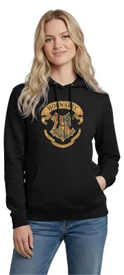 Produktbild von Spreadshirt Harry Potter Hogwarts Wappen Damen Hoodie, S, Schwarz