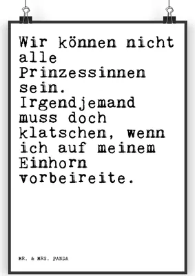 Produktbild von Mr. & Mrs. Panda Bild Wir können nicht alle... DIN A3 - Weiß - Geschenk, Prinzessin, Plakat, Einhorn, Freunde, witzig, wanddeko, Unicorn, Wandbild, Sprüche, drucke