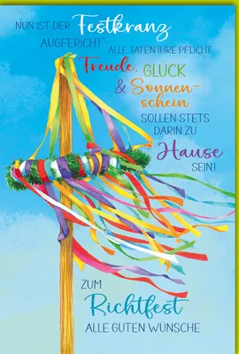 Produktbild von Richtfest - Karte mit Umschlag - Richtfestkrone