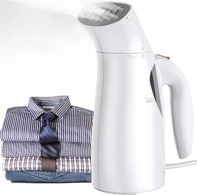 Image de Défroisseur à vapeur portable pour vêtements 140��/284�H Vapeur à haute température 170ml/5.7oz Réservoir d'eau 700W Puissance élevée 40s Chaleur rapide Pénétration forte Défroisseur à vapeur pour vêtements Enlève les plis pour la maison, le bureau et le voyage