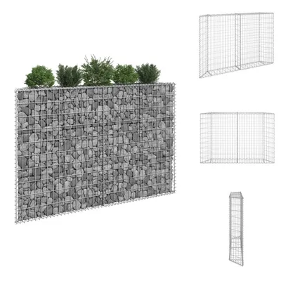 Obrázok produktu pre vidaXL Gabionový vyvýšený záhon trapézového tvaru z pozinkovanej ocele 150x20x100 cm - Kvetináče a sadenice