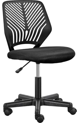 Zdjęcie produktu dla Krzesło biurowe Yaheetech bez podłokietników, ergonomiczne, czarne