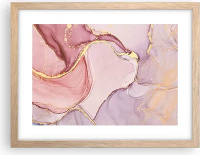Produktbild von Gerahmtes Poster - Rahmen in heller Eiche - Abstraktion Marmor Rosa - 40x30 cm - Wand Bild - Wanddeko - Wandbilder - Kunstposter - Wandposter - Bilderrahmen - Bilder - Kunstdruck - P2NAA40x30-4528