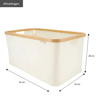 Produktbild von Faltbarer Wäschekorb 45 l, beige, für Haushalt