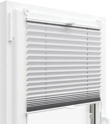 Obrázok produktu pre THERMO BLACK OUT PLISSEE FALTROLLO WEISS BEIGE GRAU TAUPE SILBER 100% VERDUNKELND JALOUSIE (weiss metallic, 50x120 cm)