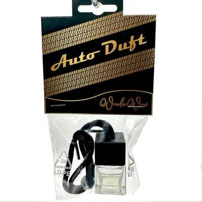 Produktbild von WonderWax Auto Duft Lufterfrischer Quadratisch klar-schwarz 8 ml Klar|Weihnachtsplätzchen|Innenraum Deko Parfüm Car Scent Baum Geruch Luxus Aufhänger