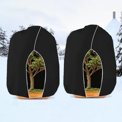 Image de Protection hivernale pour plantes : housse de protection, tente respirante, résistante à la déchirure, noire, 280x300 cm, lot de 2