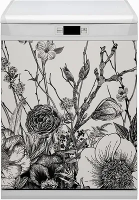 Obrázek produktu pro Magnetická fólie do myčky nádobí kuchyňská magnetická podložka 60x70 cm dekor myčka nádobí - meadow