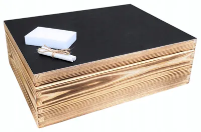 Produktbild von Holzkiste mit Deckel 40x30x13cm - Geschenkbox Aufbewahrung