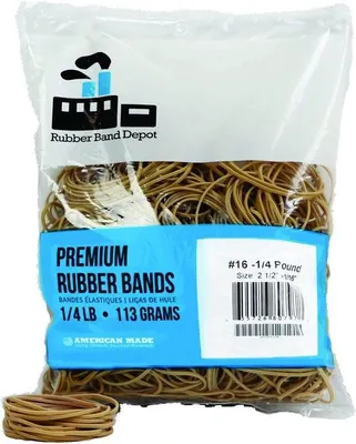 Produktbild von Famanu Gummibänder Vielseitig - Schwarz, 475 Stück, 2-1/2" x 1/16"