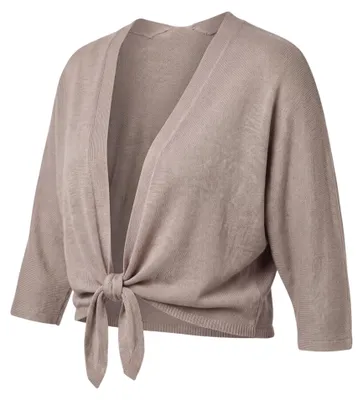 Produktbild von Cardigan Damen Feinstrick Bolero zum Binden 38 40 42 44 leichte Jacke 3/4 Arm