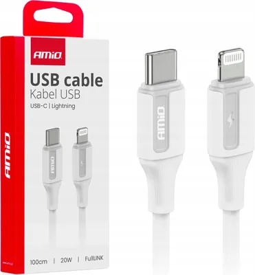 Obrázok produktu pre Nabíjací kábel USB-C - APPLE IPHONE LIGHTNING 20W 100cm KVALITA